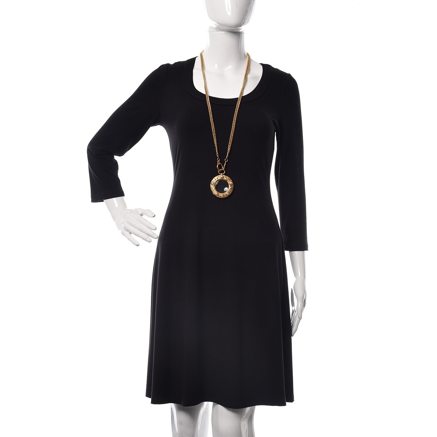 Chanel Pearl CC Loupe Magnifying Glass Necklace Gold 2 of 6