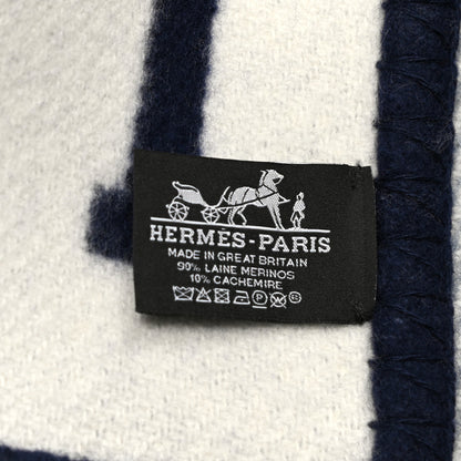 Hermes Wool Cashmere Avalon III Blanket Caban Ecru 3 of 3