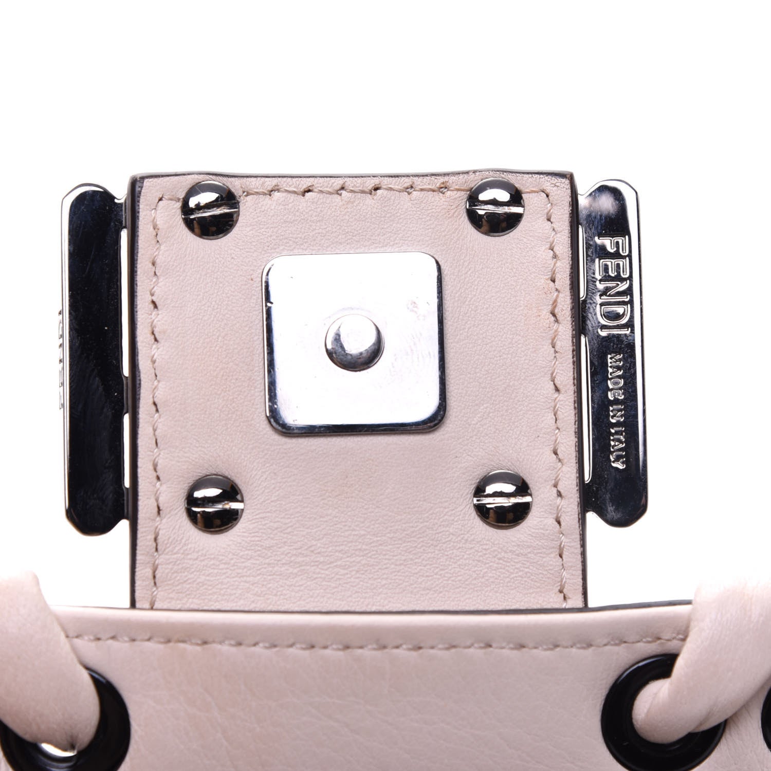 Fendi Vitello Dolce Lace Up Baguette Camelia 14 of 19