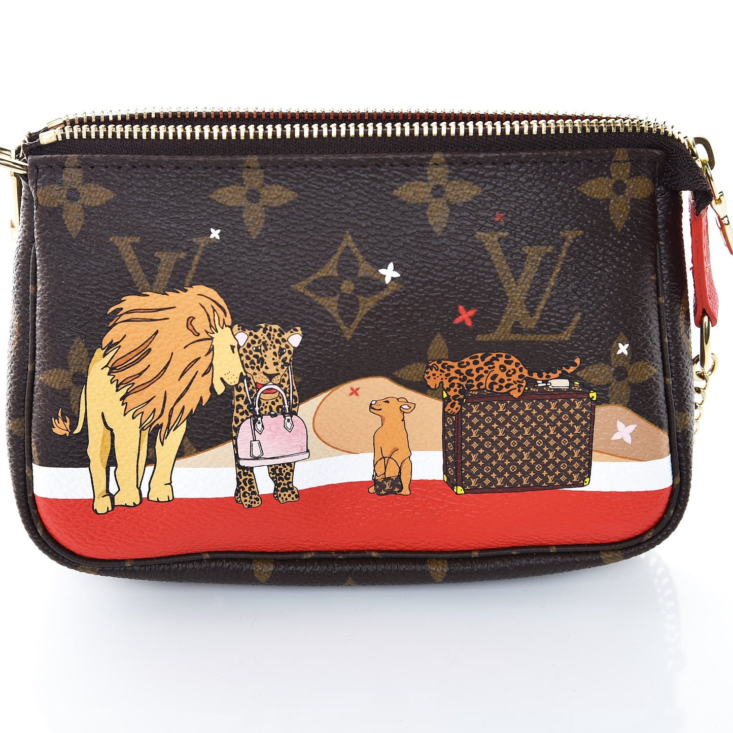 Monogram 2018 Christmas Animation Mini Cats Pochette Accessories