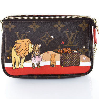Louis Vuitton Monogram 2018 Christmas Animation Mini Cats Pochette Accessories 8 of 9