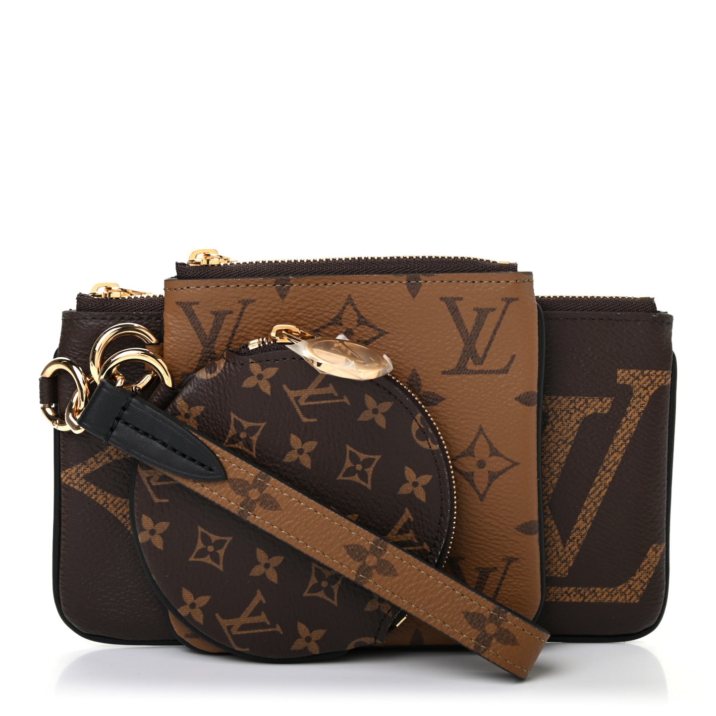 Reverse Monogram Giant Trio Pouch