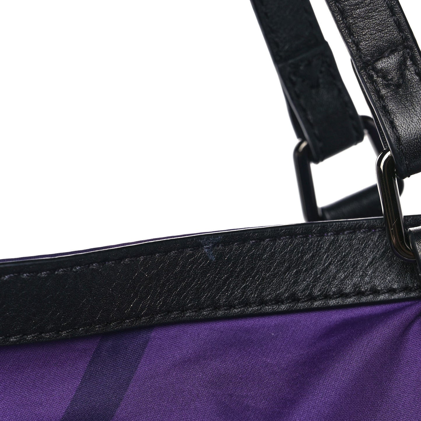 Nylon Check Small Buckleigh Packable Tote Regency Purple