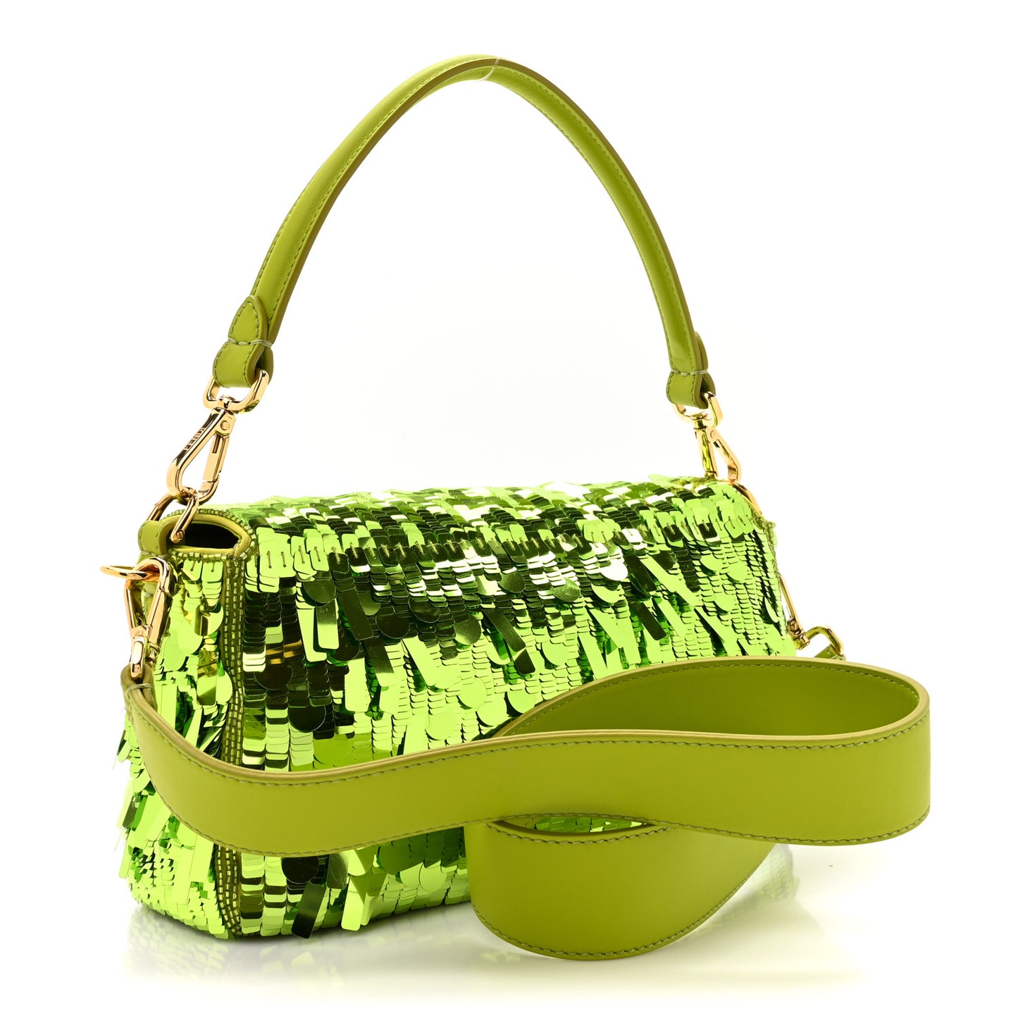Sequin Paillettes Vitello Grace Sex and the City Baguette Wasabi