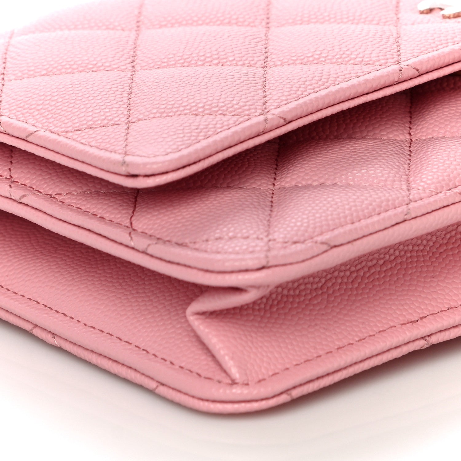 Chanel Caviar Quilted Wallet on Chain WOC Light Pink 9 of 12