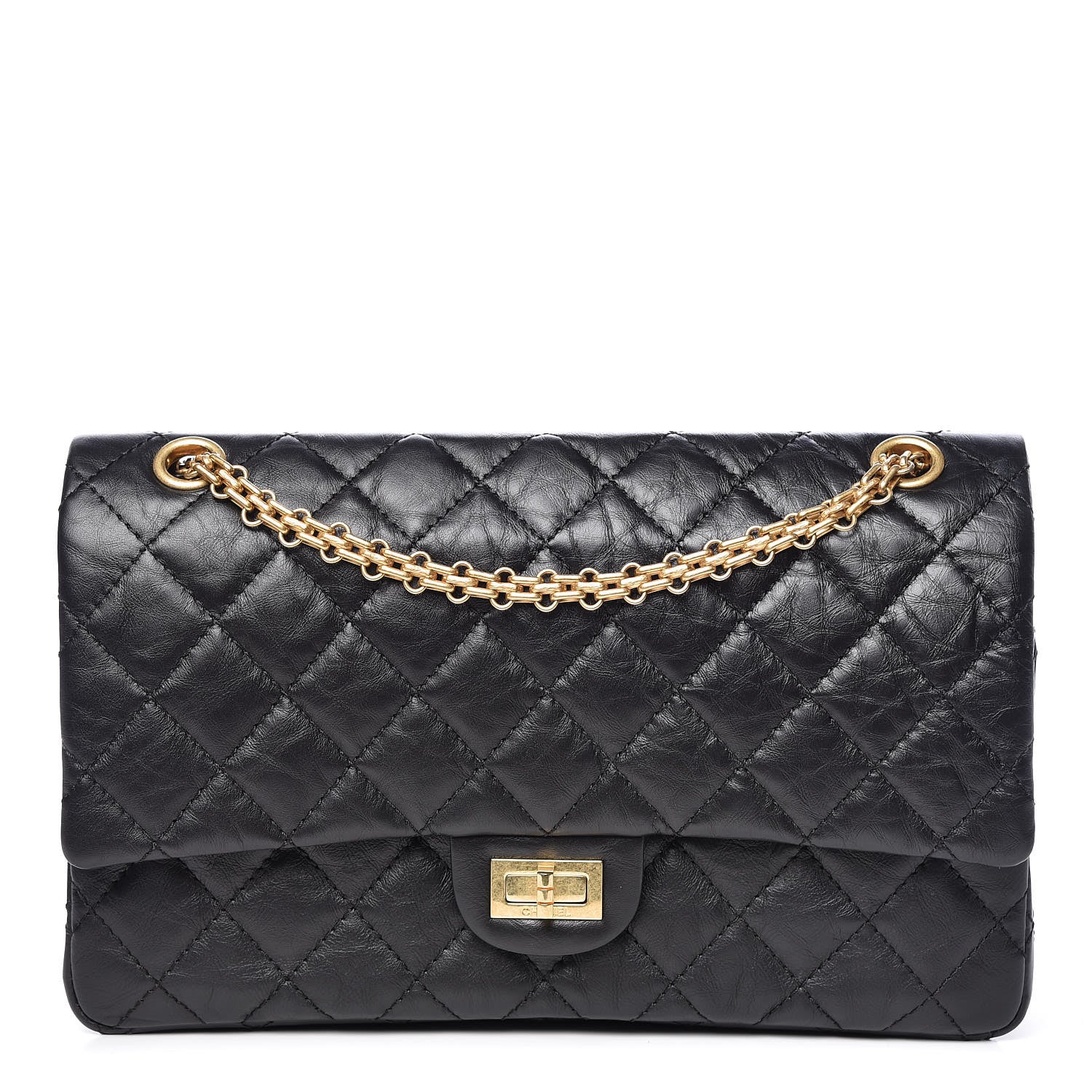 Chanel Aged Calfskin Quilted 2.55 Reissue 226 Flap Black 1 of 10
