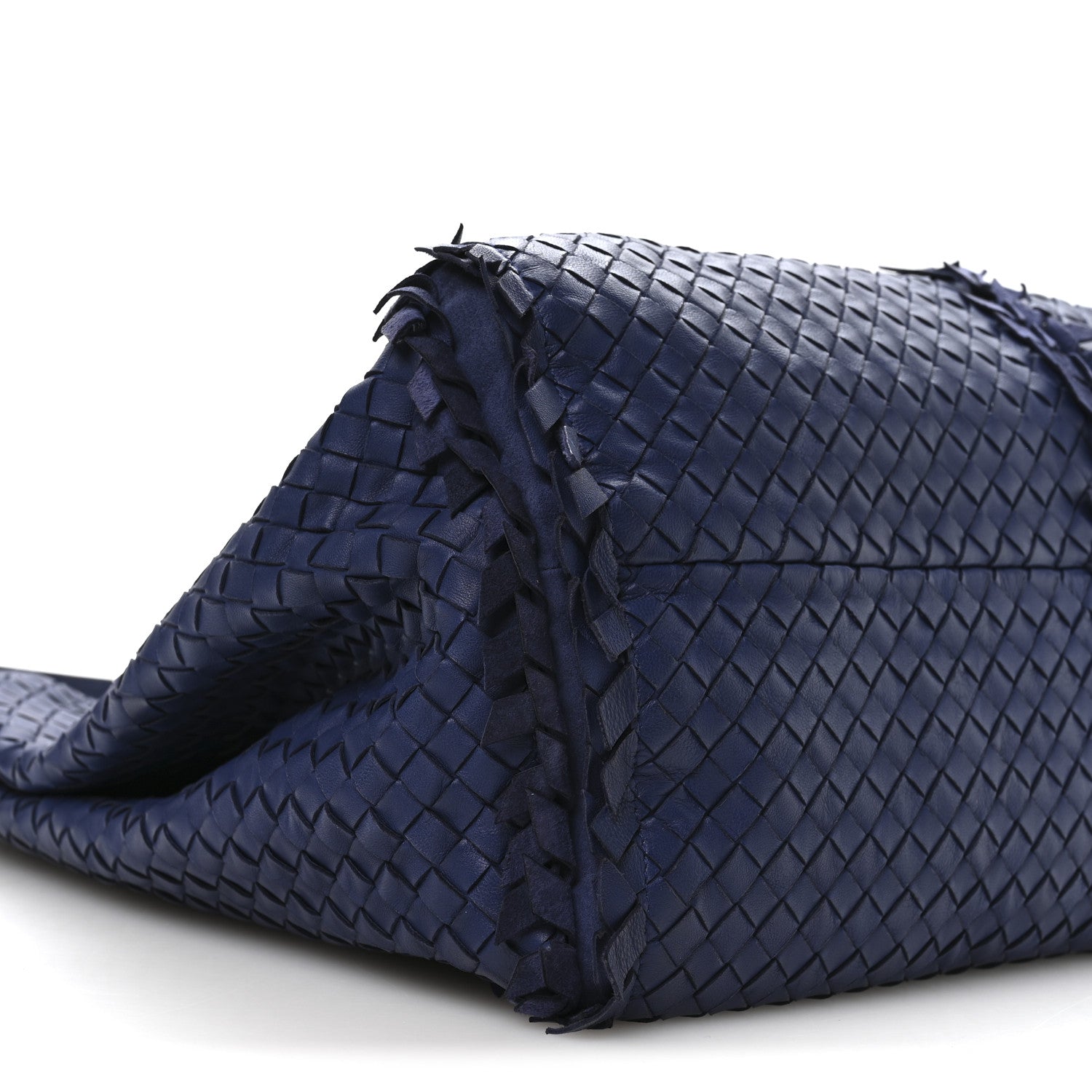 Bottega Veneta Nappa Intrecciato Large Franges Shoulder Bag Blue 9 of 10