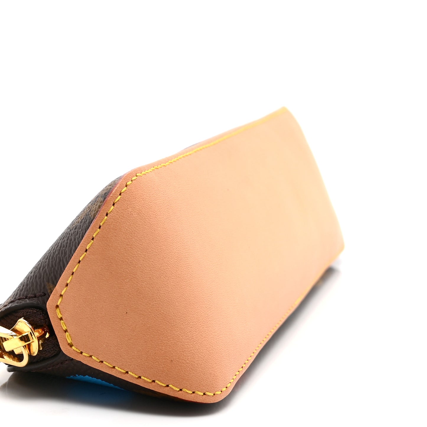 X YK Monogram Dots Elizabeth Pencil Pouch Multicolor