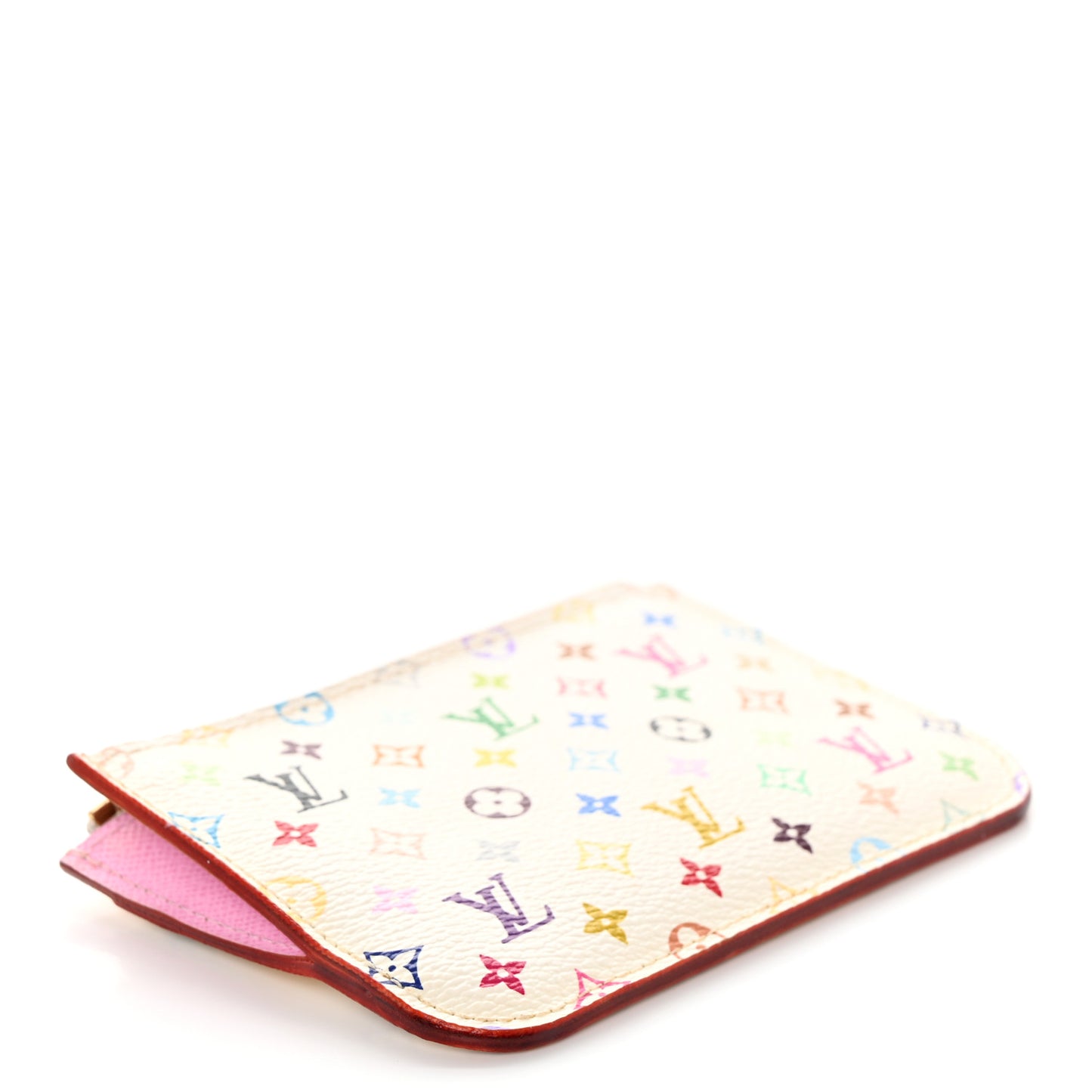 Monogram Multicolor Key Pouch White Litchi
