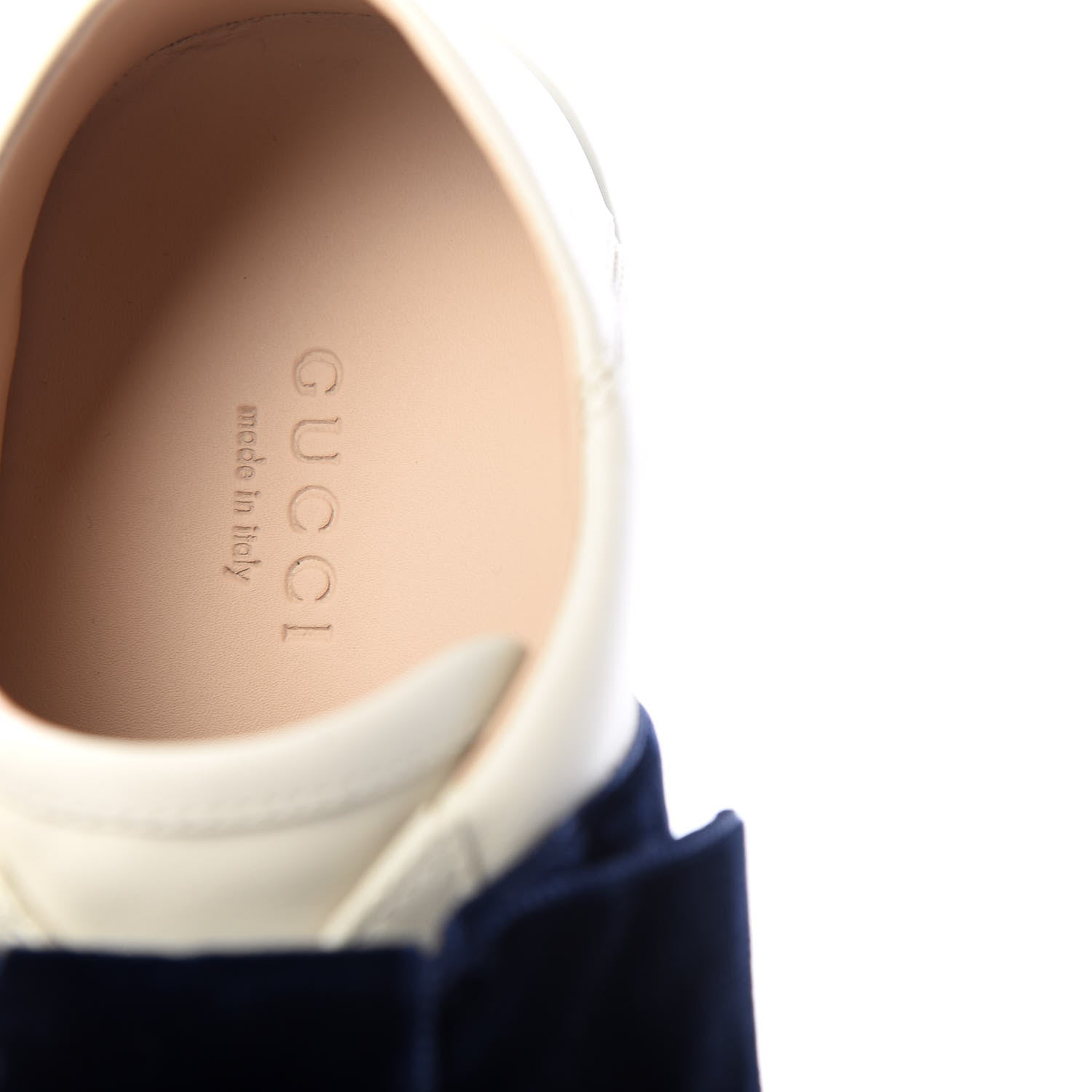 Gucci Calfskin Velvet Womens Bow Ace Sneakers 35 White 8 of 11