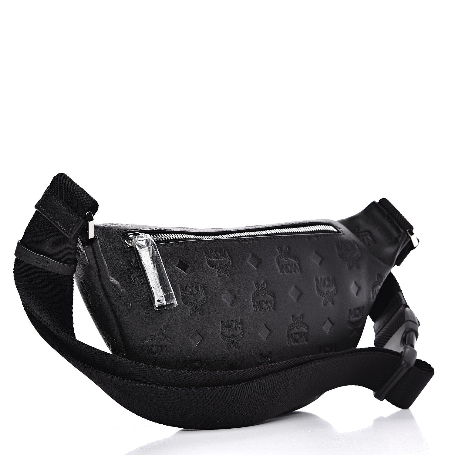 MCM Calfskin Ottomar Monogram Small Belt Bag Black 3 of 8