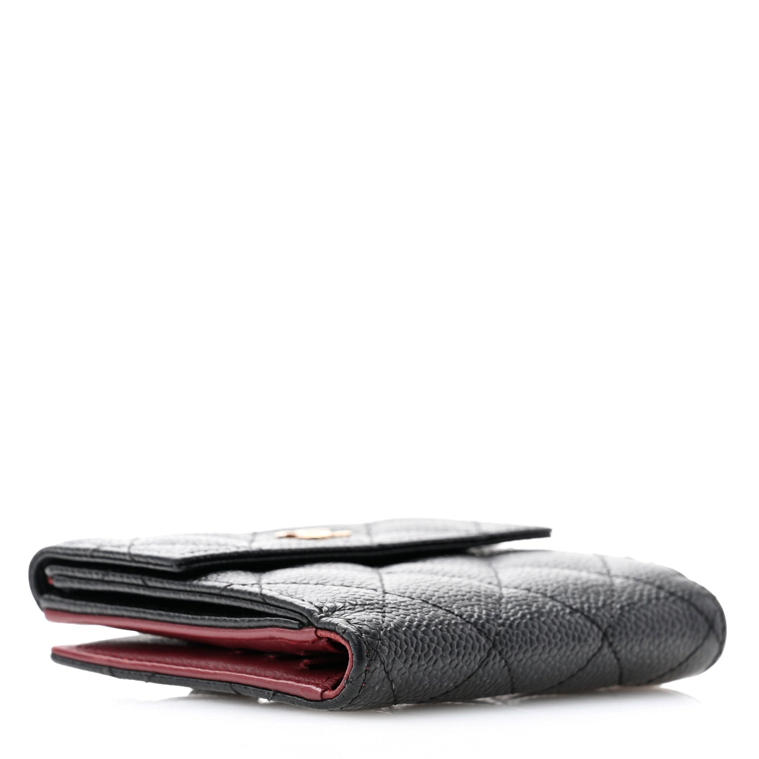 Chanel Caviar Quilted Compact French Flap Wallet Black 4 of 11