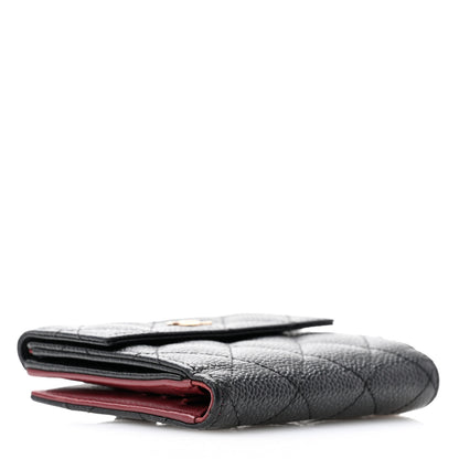 Chanel Caviar Quilted Compact French Flap Wallet Black 4 of 11