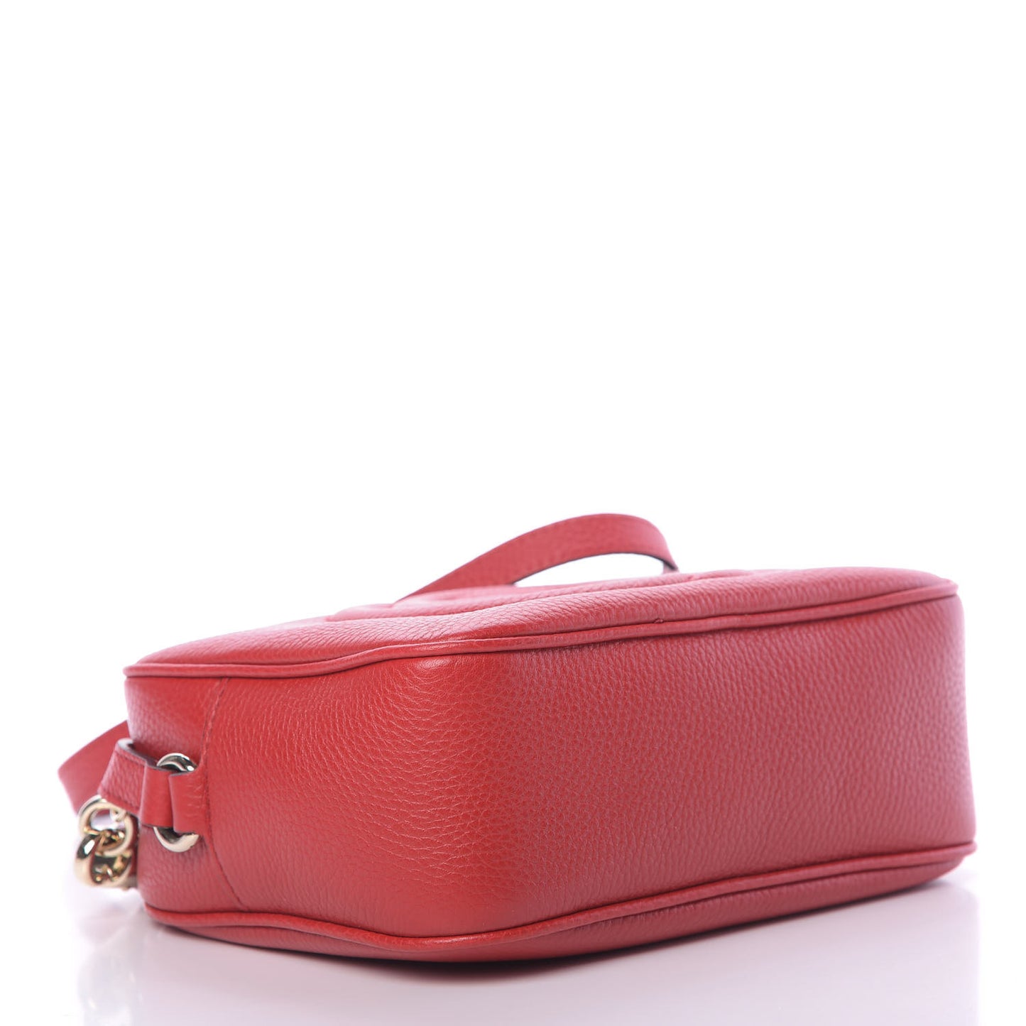 Pebbled Calfskin Small Soho Disco Bag Vibrant Red