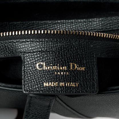 Christian Dior Grained Calfskin Saddle Bag With Strap Black 6 of 16