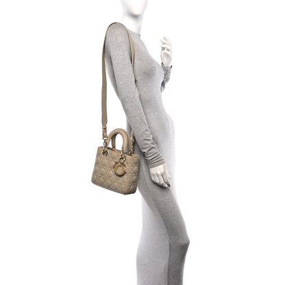 Christian Dior Lambskin Cannage Small Lucky Badges My Lady Dior Beige 2 of 18