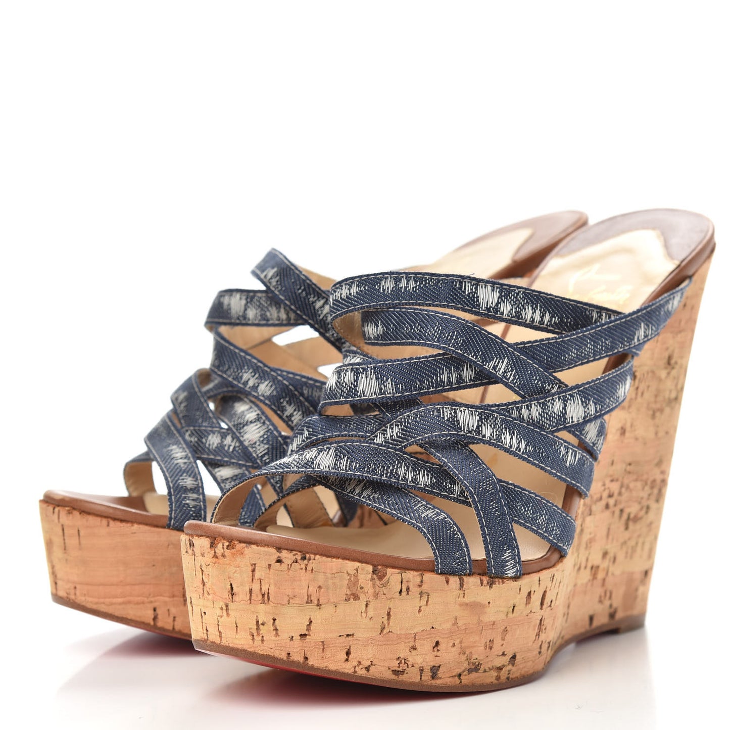 Ribbon Corniche 140 Sandals 40 Denim