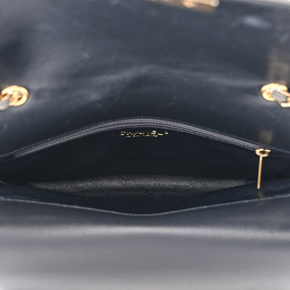 Chanel Lambskin Quilted Large CC Chic Flap Grey Dark Navy 5 of 13