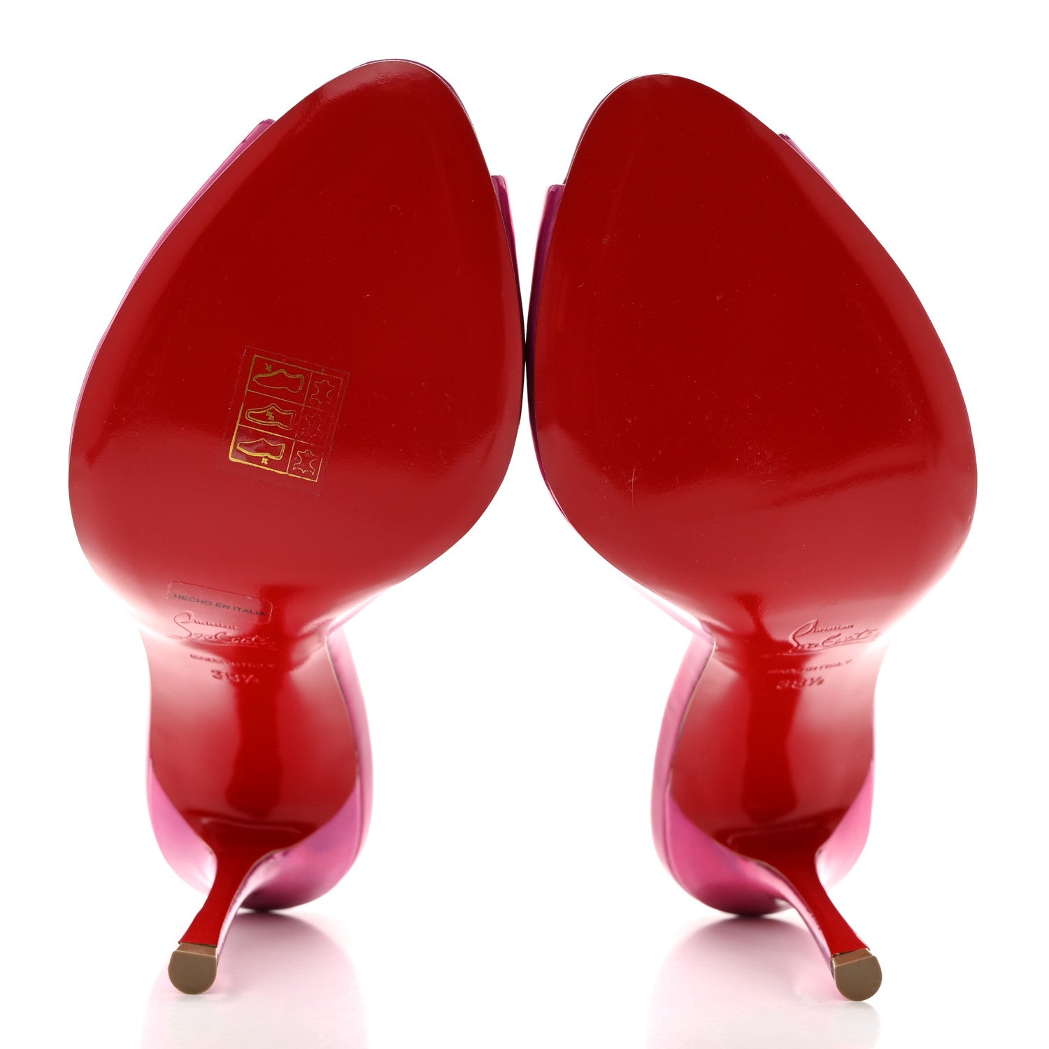 Christian Louboutin Patent Psychic Me Dolly 100 Sandals 38.5 Fuxia 5 of 8