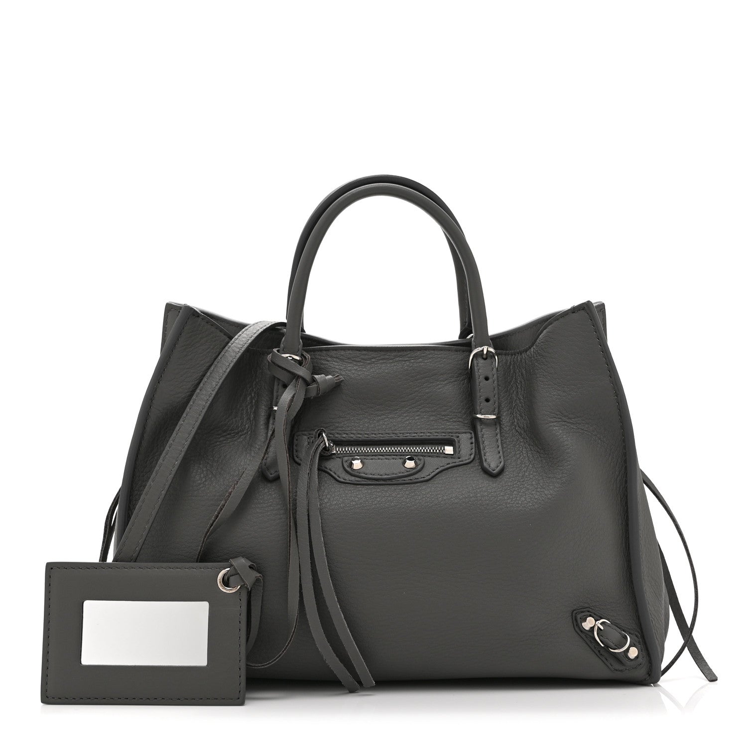 Balenciaga Veau Papier A6 Zip Around Tote Gris Fossile 3 of 11