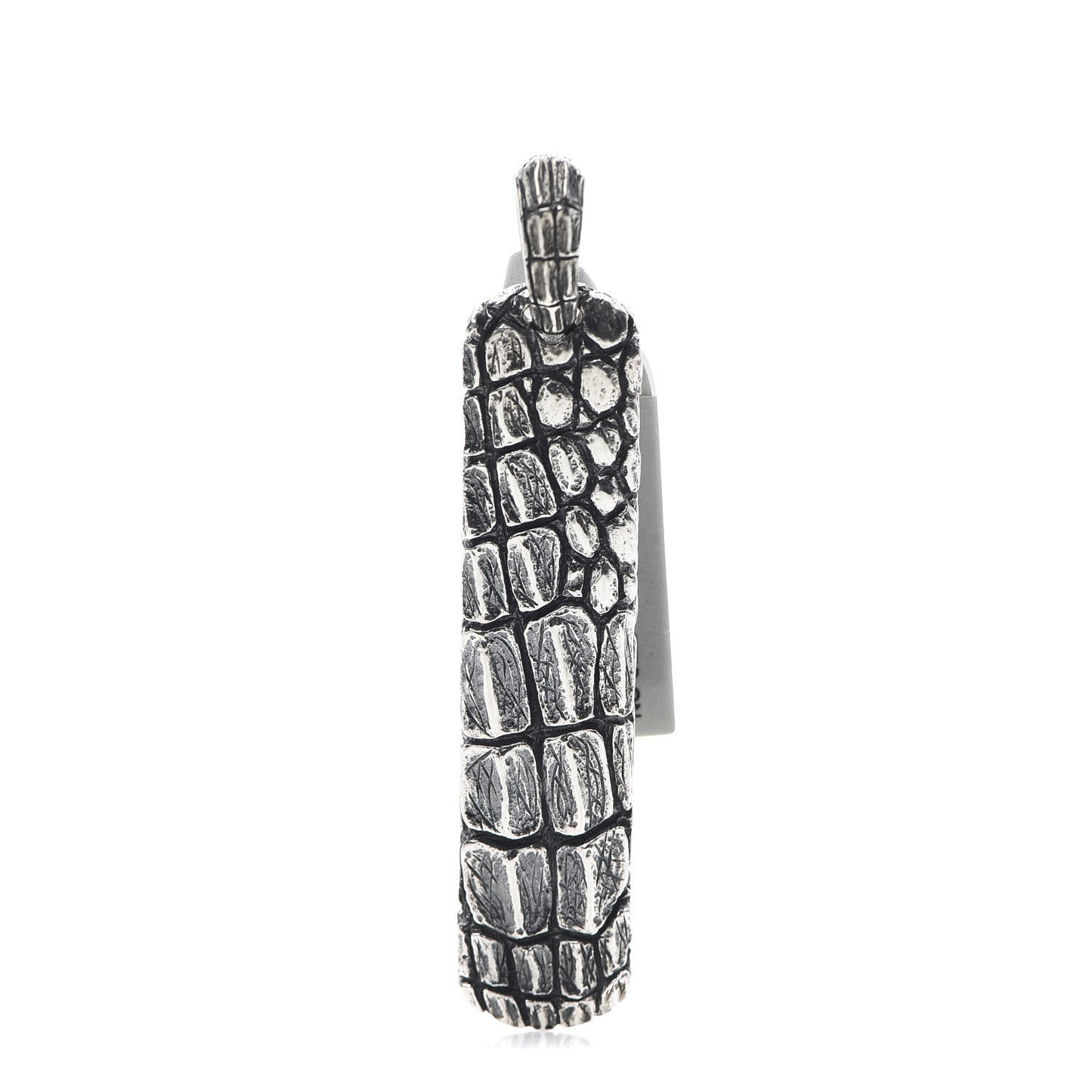 Sterling Silver Mens Naturals Gator Ingot Pendant
