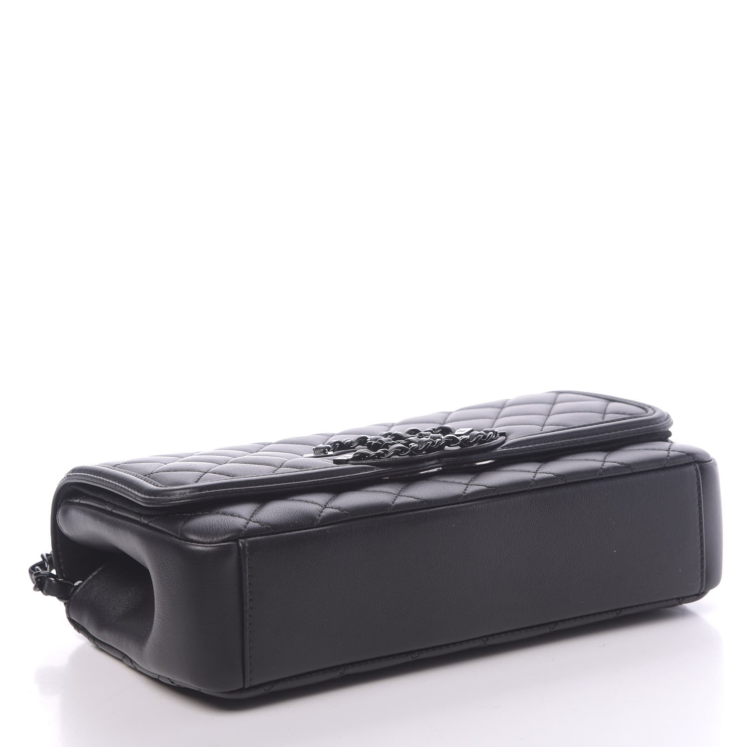 Chanel Calfskin Quilted Medium CC Filigree Flap Black 4 of 11