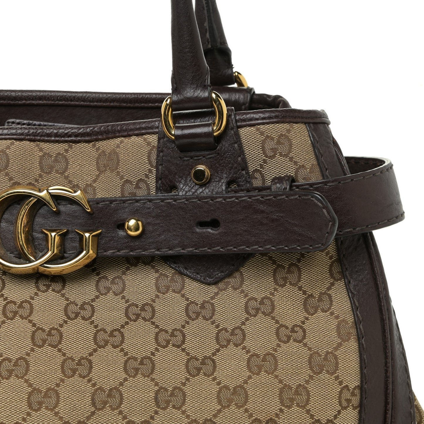 Monogram Medium GG Running Tote Dark Brown