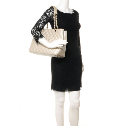 Chanel Caviar Quilted Grand Shopping Tote GST Pearl 2 of 8