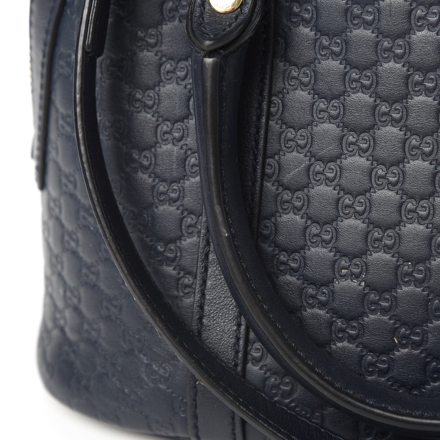 Soft Microguccissima Mini Dome Bag Blue