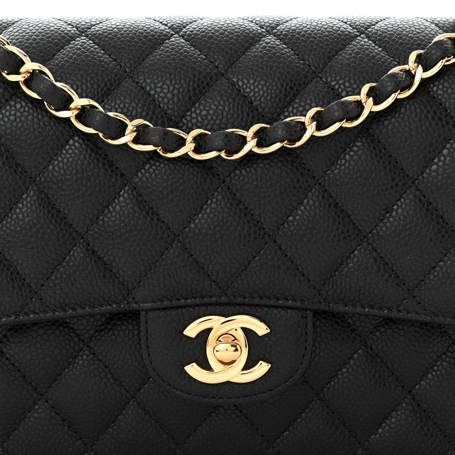 Chanel Caviar Quilted Medium Double Flap Black 8 of 11