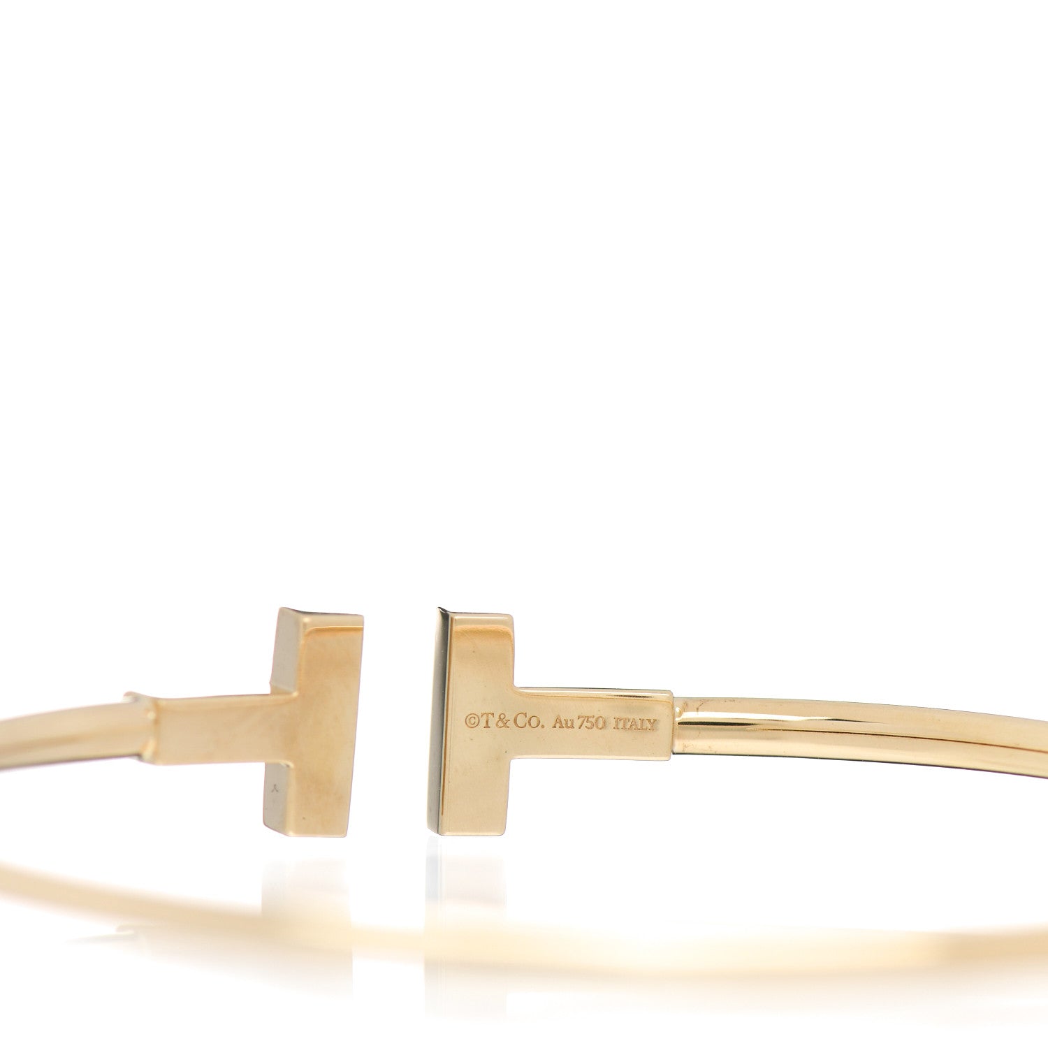 Tiffany 18K Yellow Gold T Wire Bracelet 3 of 4