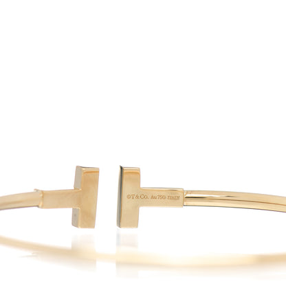 Tiffany 18K Yellow Gold T Wire Bracelet 3 of 4