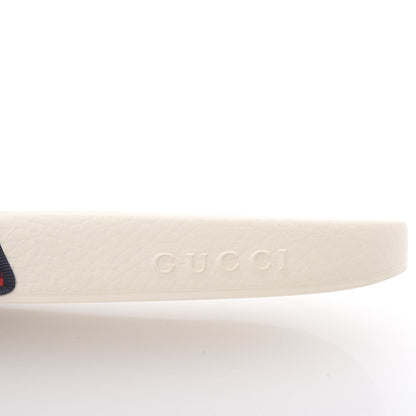Gucci Velvet GG Monogram Slide Sandals 42 Blue Red 7 of 9