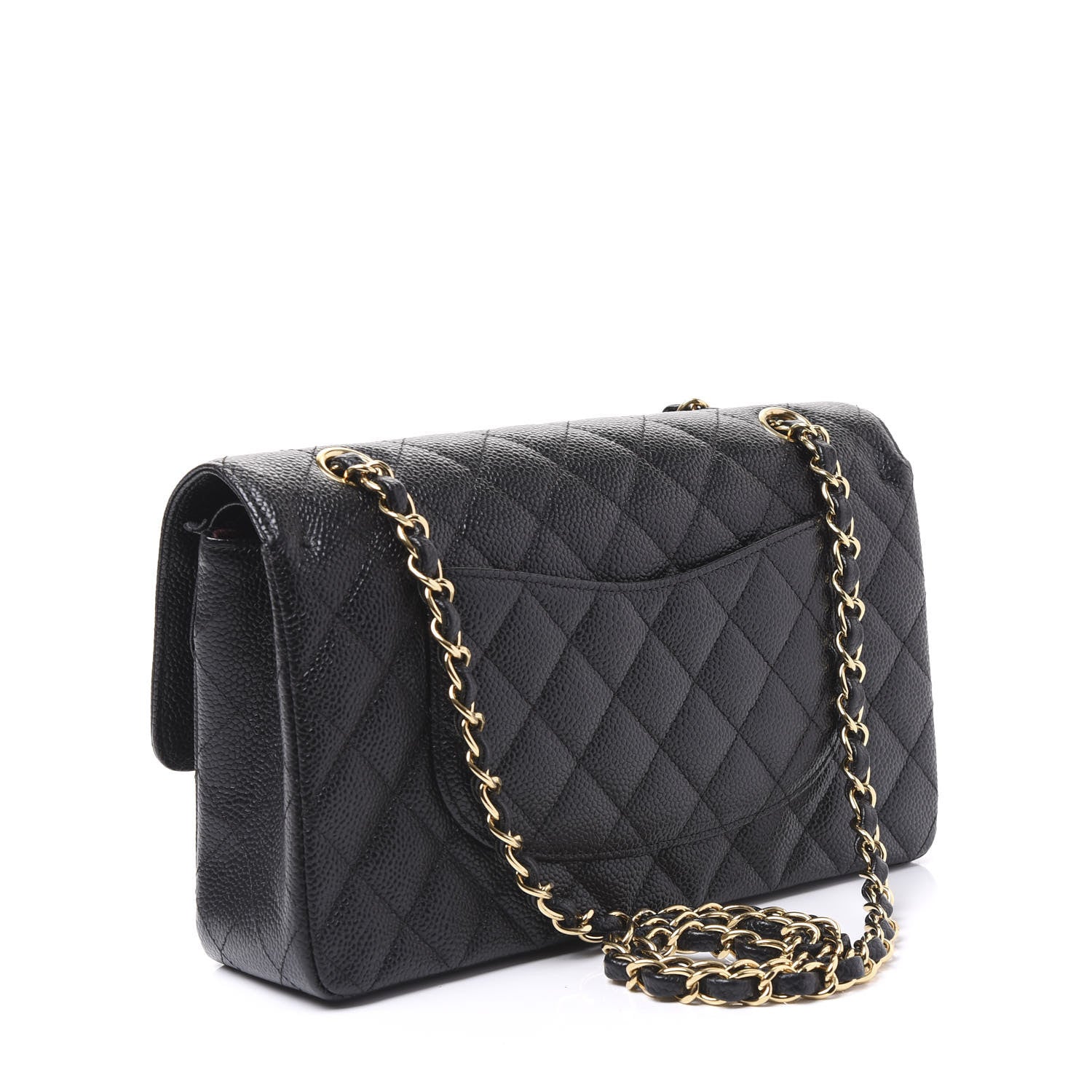 Chanel Caviar Quilted Medium Double Flap Black 2 of 10