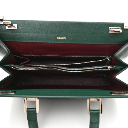 Gucci Grainy Calfskin Medium Zumi Top Handle Bag Vintage Green 5 of 11