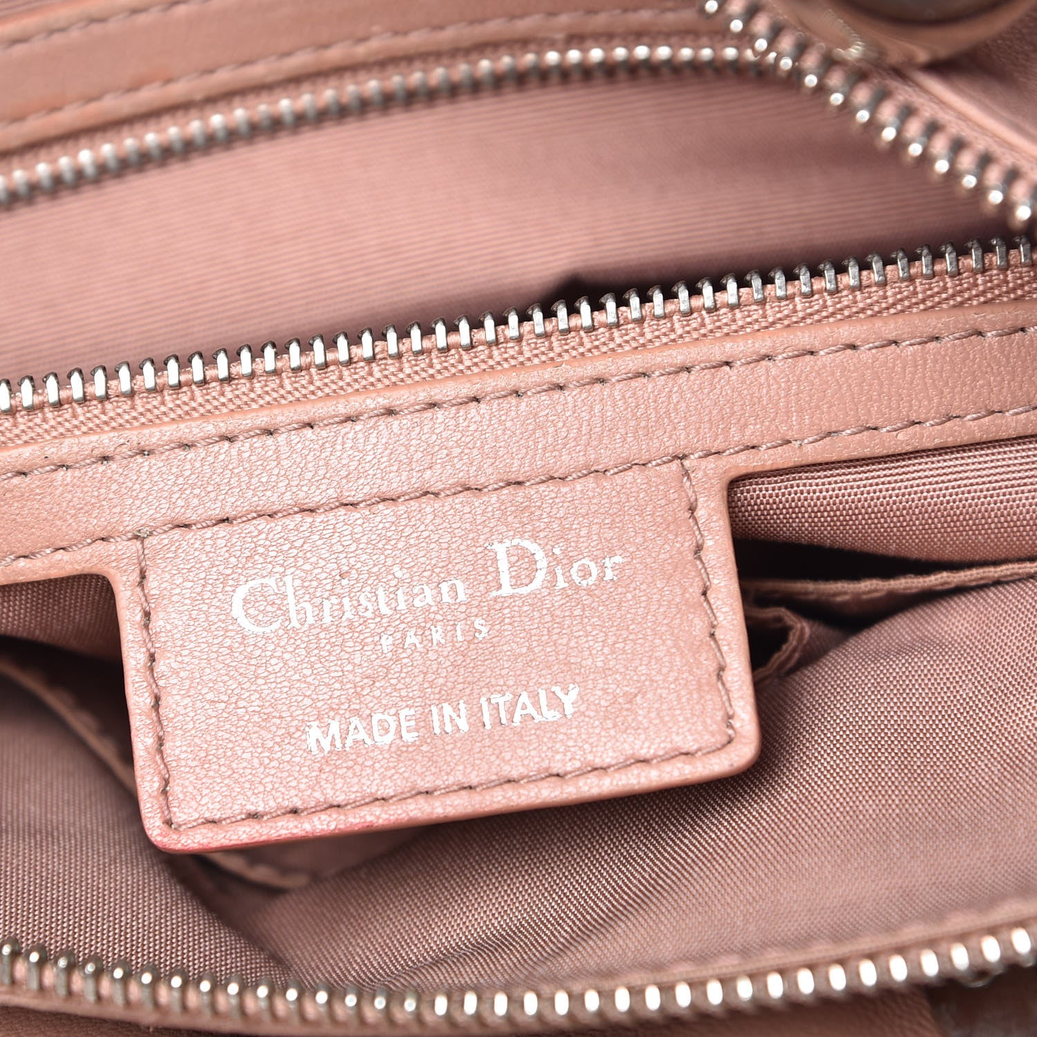 Christian Dior Lambskin Cannage Granville Polochon Bois de Rose 9 of 17