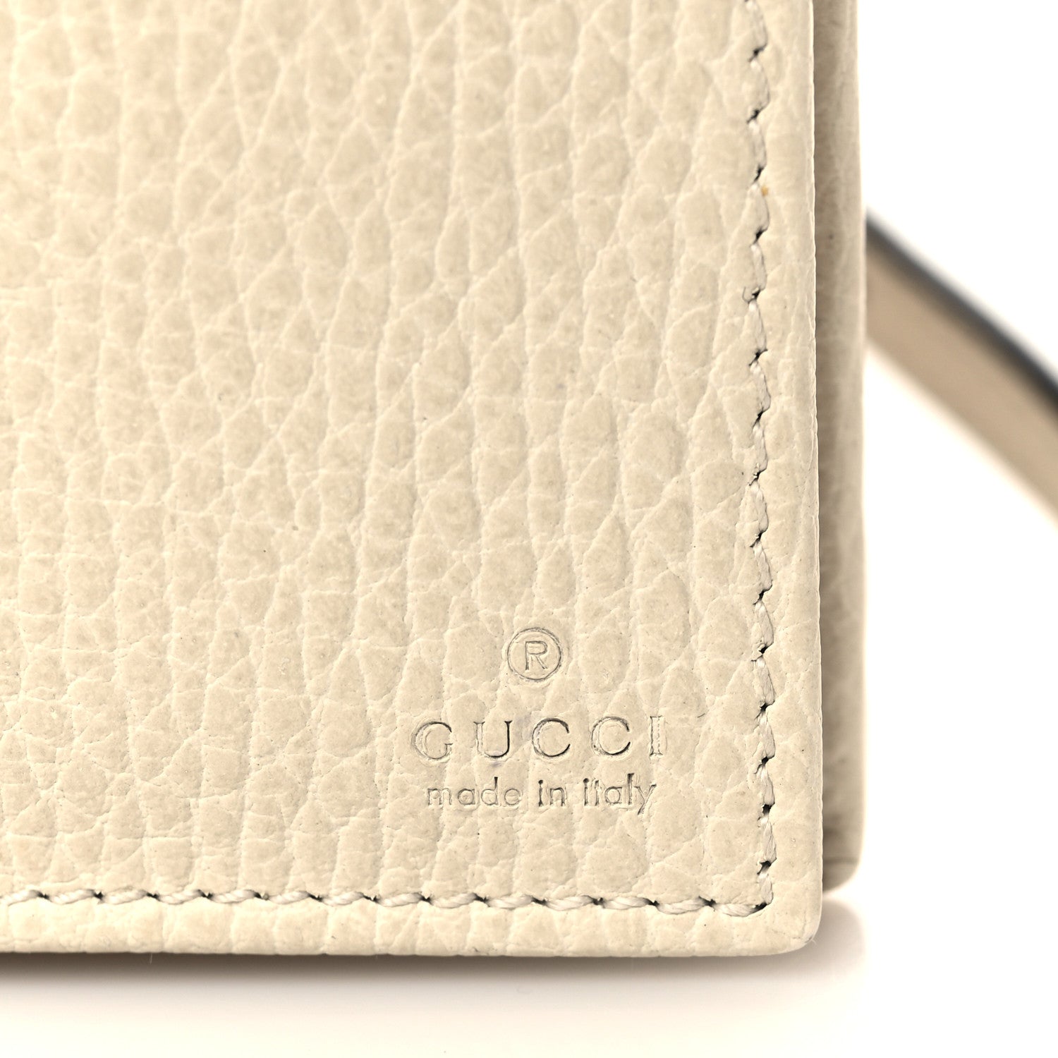 Gucci Dollar Calfskin Mini Swing Wallet Bag Mystic White 6 of 9
