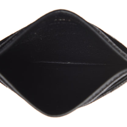Saint Laurent Grain De Poudre Matelasse Chevron Monogram Credit Card Case Black 7 of 10