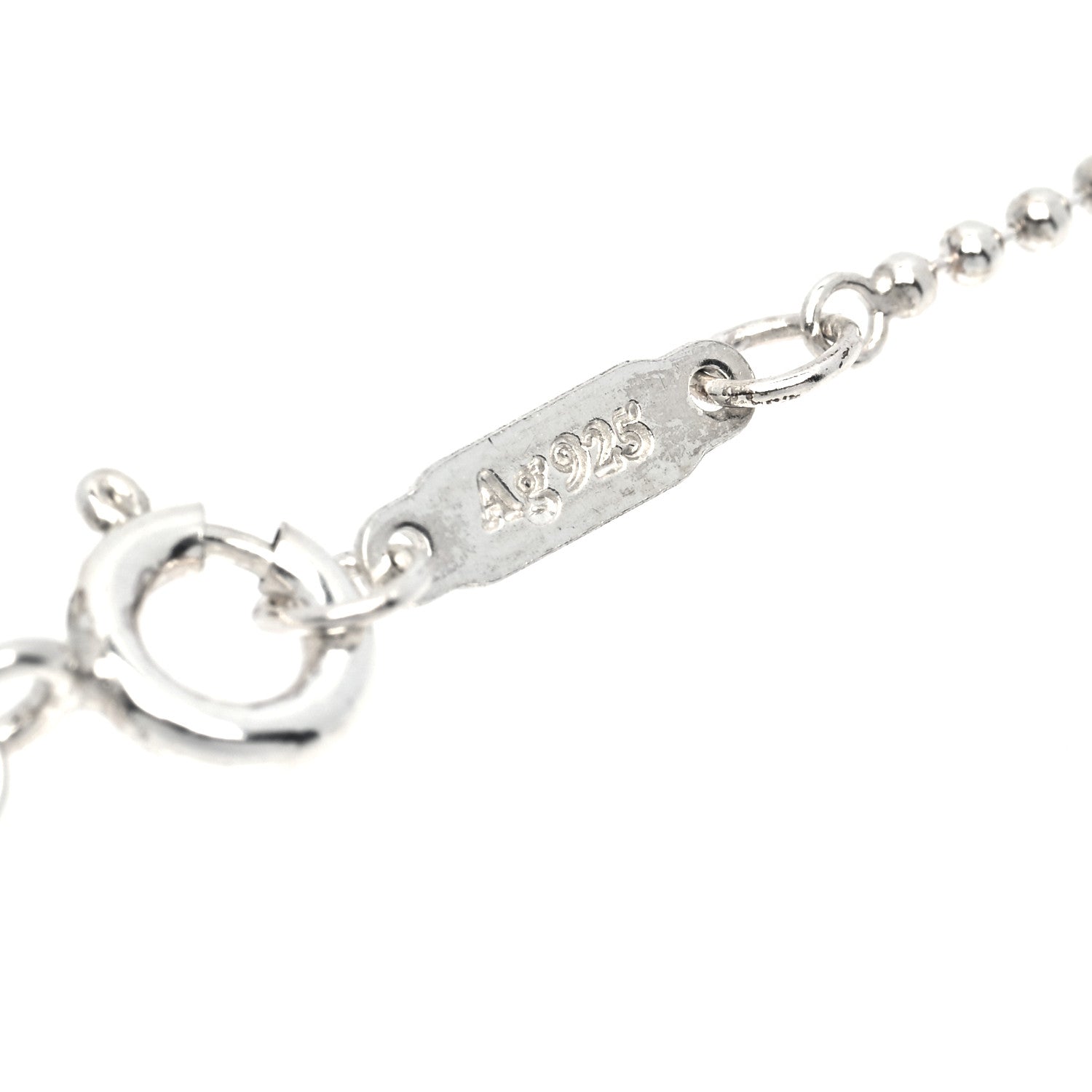 Tiffany Sterling Silver 1.2mm Bead Chain Necklace 18" 5 of 6