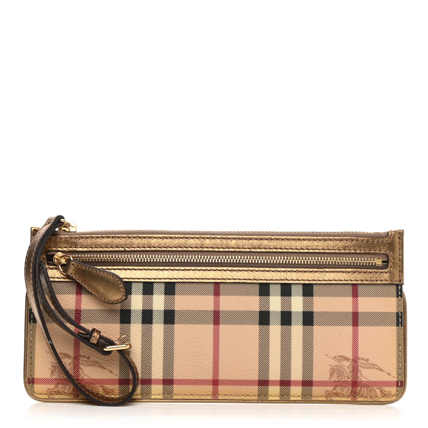 Haymarket Check Zip Pouch Gold