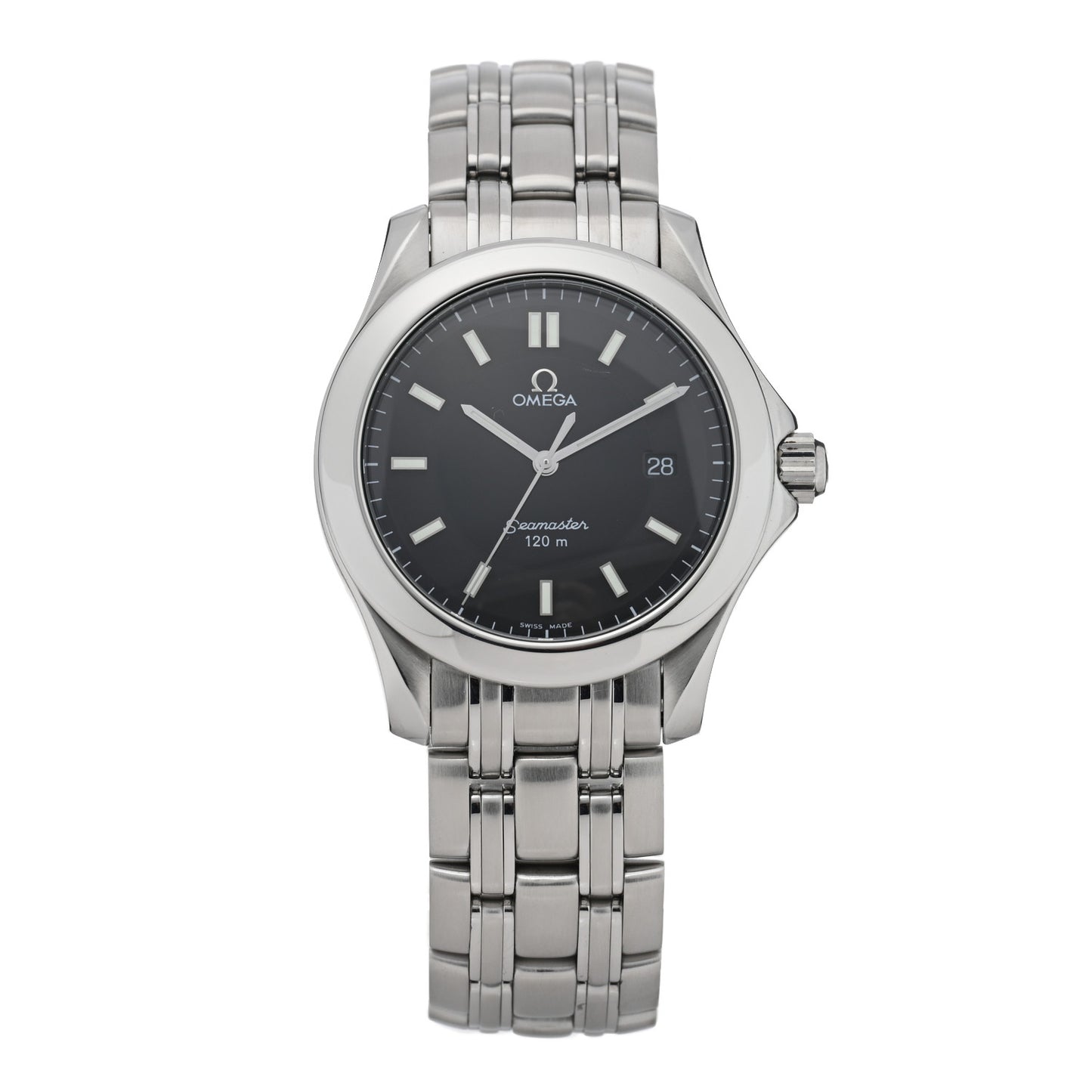Stainless Steel 36mm Seamaster Quartz Watch Black 2511.52
