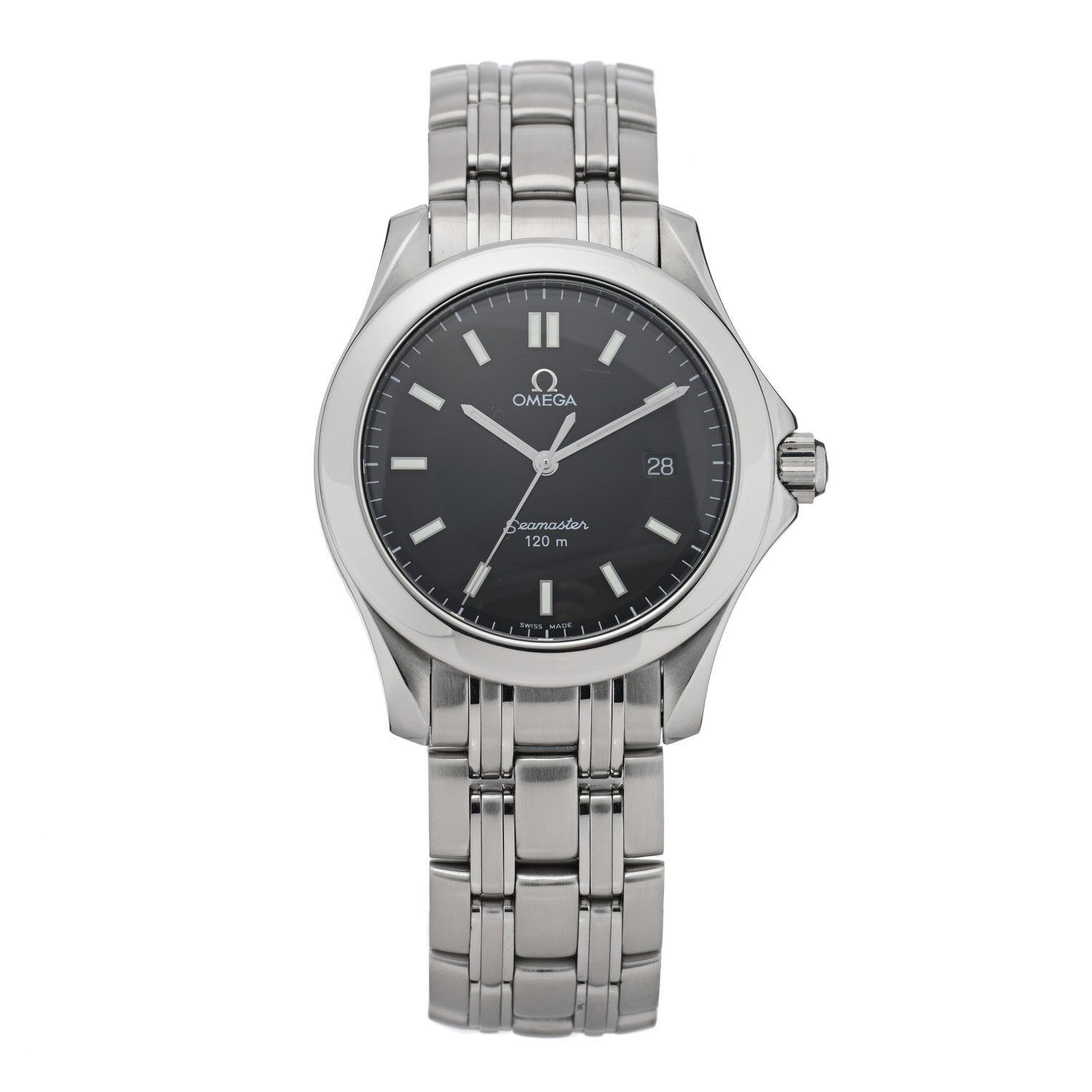Omega Stainless Steel 36mm Seamaster Quartz Watch Black 2511.52 1 of 4