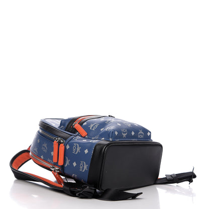 MCM Visetos Reflective Nylon Small Resnick Backpack Blue 3 of 9