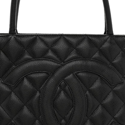 Chanel Caviar Quilted Medallion Tote Black 8 of 10