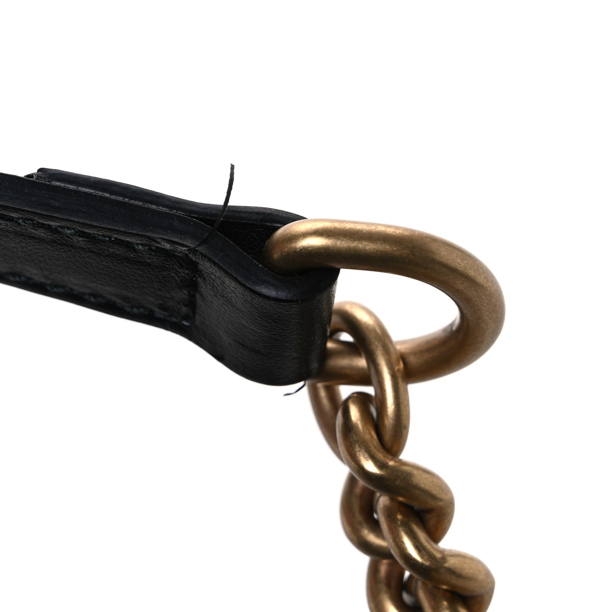 Calfskin Matelasse Small GG Marmont Chain Shoulder Bag Black