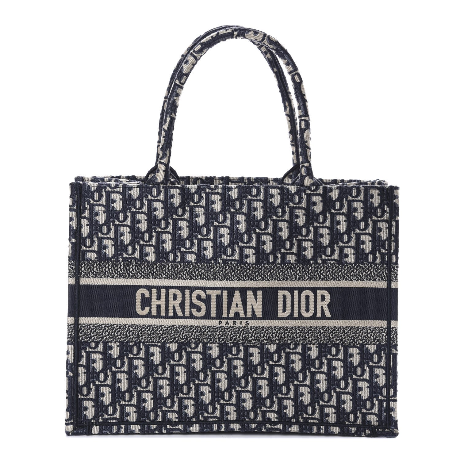 Christian Dior Oblique Medium Book Tote Blue Multicolor 1 of 9