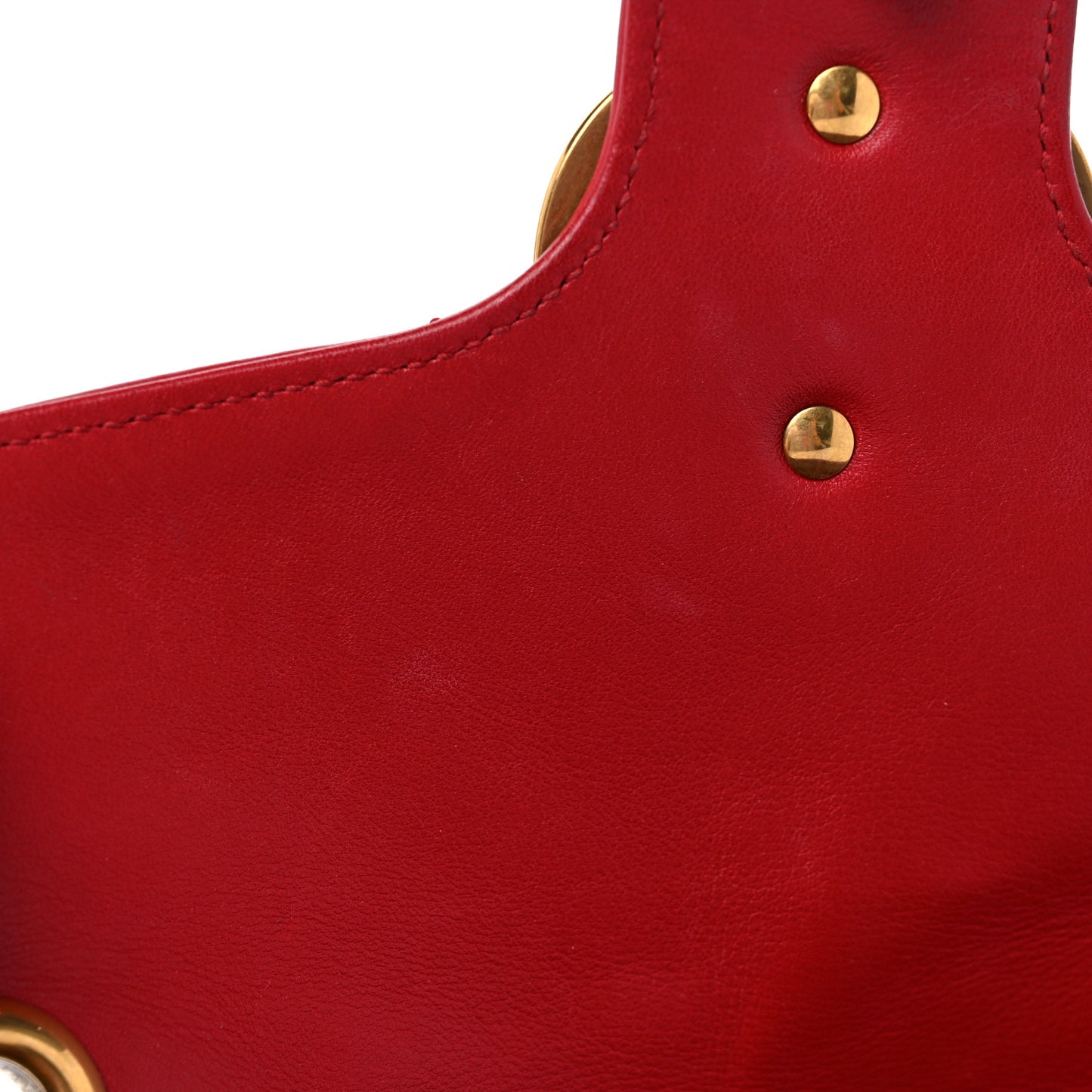 Calfskin Matelasse Small GG Marmont Shoulder Bag Hibiscus Red