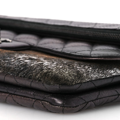Chanel Metallic Lambskin Pony Hair Quilted Multi Bag Bronze 12 of 13