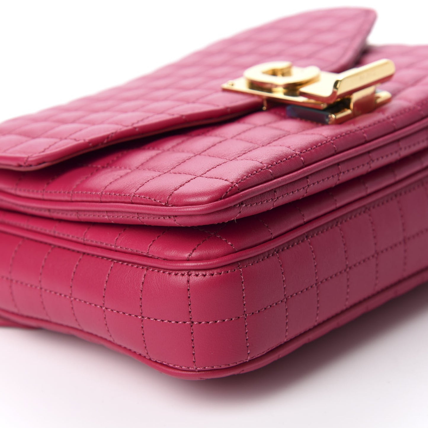 Calfskin Quilted Medium C Bag Pink