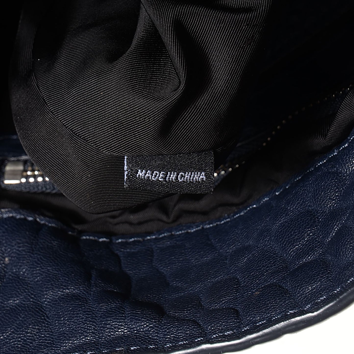 Pebbled Lambskin Diego Bucket Bag Neptune